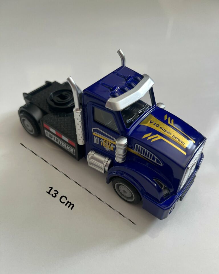 Metal Çek Bırak Tır Kafası Araba 13x5 Cm Siyah