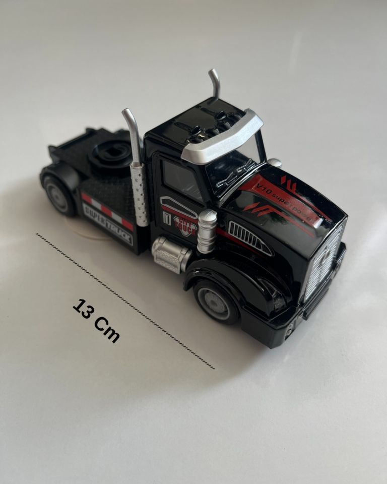 Metal Çek Bırak Tır Kafası Araba 13x5 Cm Siyah