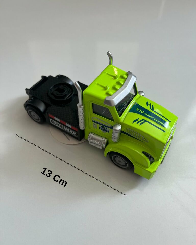 Metal Çek Bırak Tır Kafası Araba 13x5 Cm Siyah