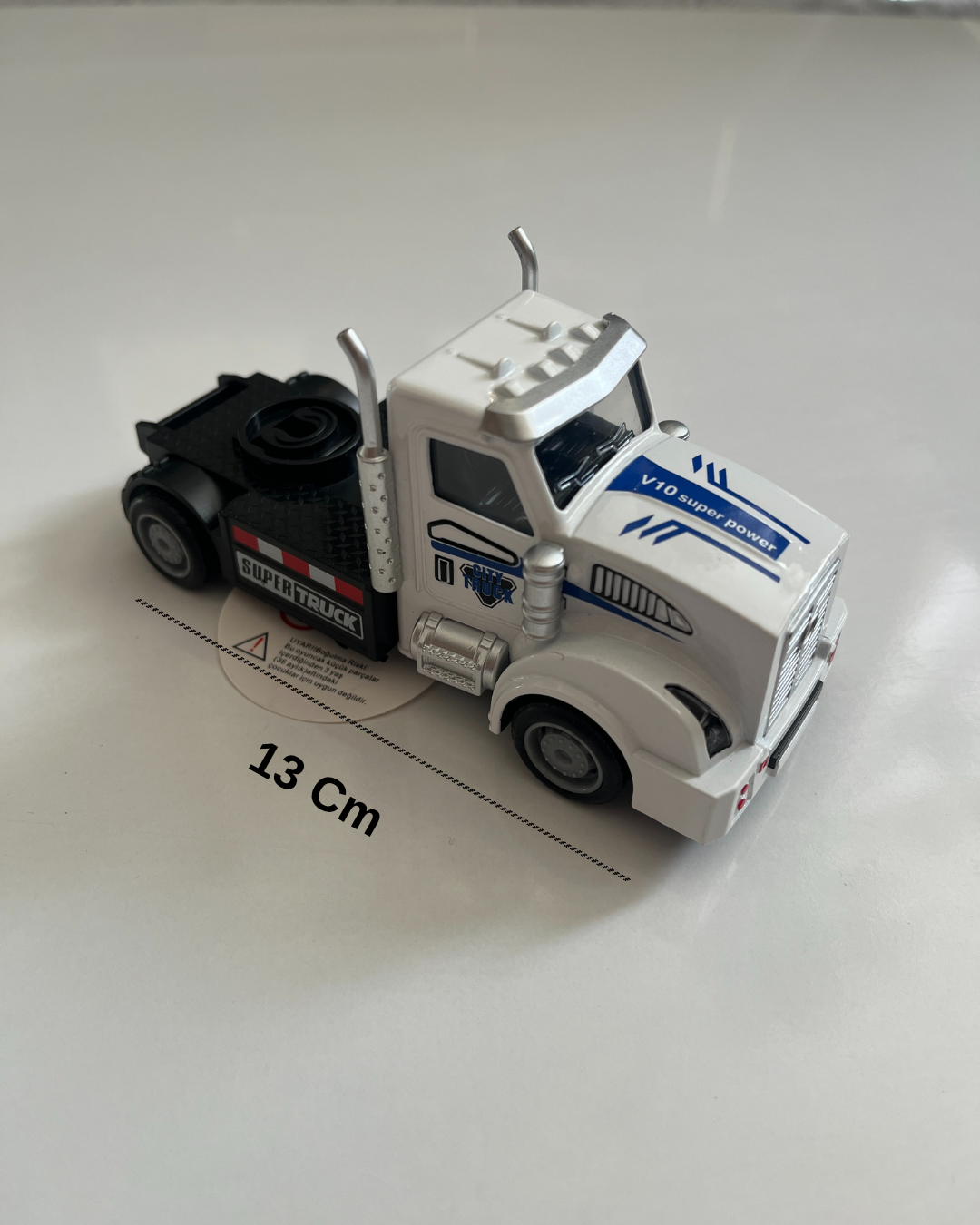 Metal Çek Bırak Tır Kafası Araba 13x5 Cm BEYAZ