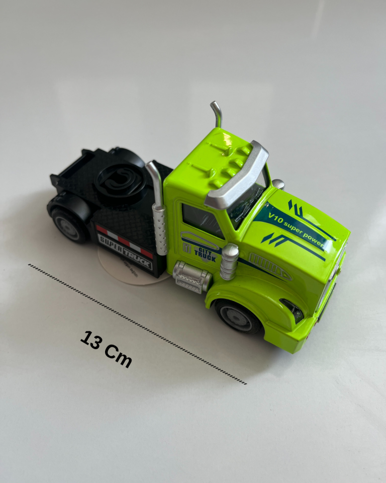 Metal Çek Bırak Tır Kafası Araba 13x5 Cm Yeşil