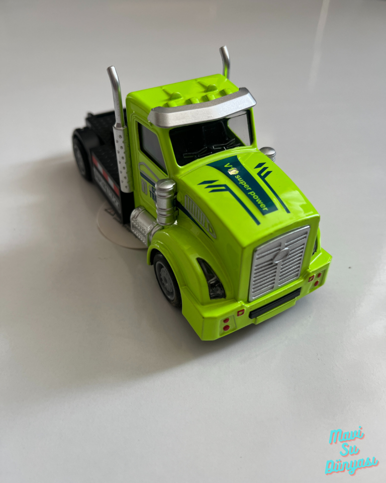 Metal Çek Bırak Tır Kafası Araba 13x5 Cm Yeşil