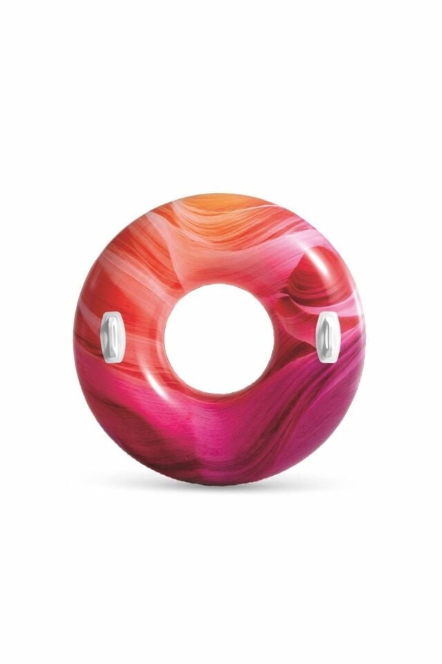 Tutmaçlı Dalga Desenli Simit 114 cm Kırmızı