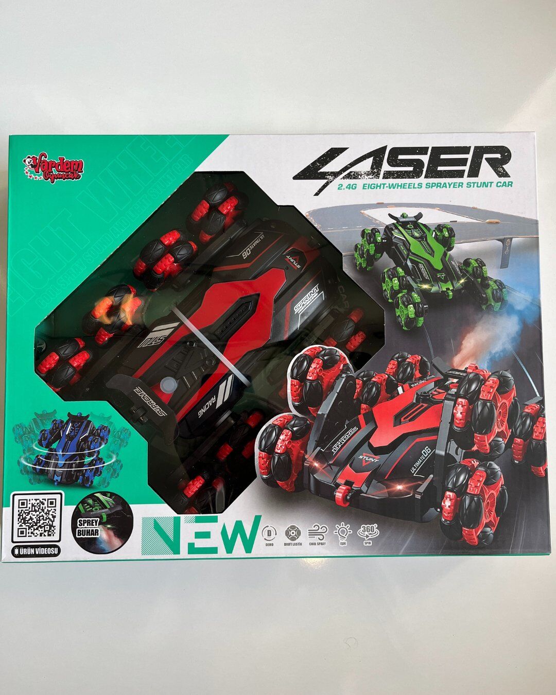 Uzaktan Kumandalı Full Fons. 2.4Ghz 8 Teker Buharlı Akrobat Araba