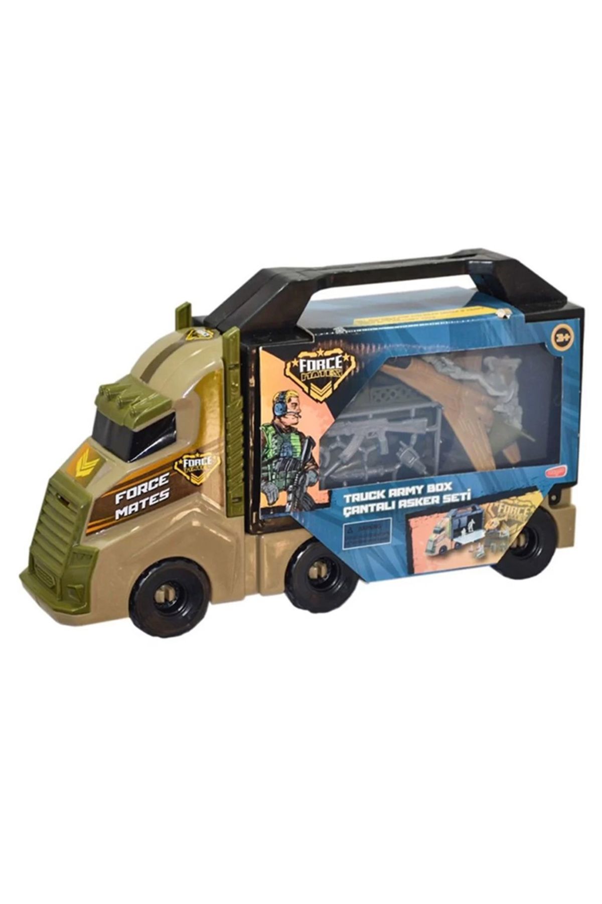 Çantalı Asker Seti Araba - Mavi Su Dünyası