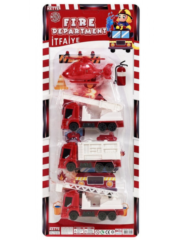 İtfaiye Araçları Seti - Mavi Su Dünyası