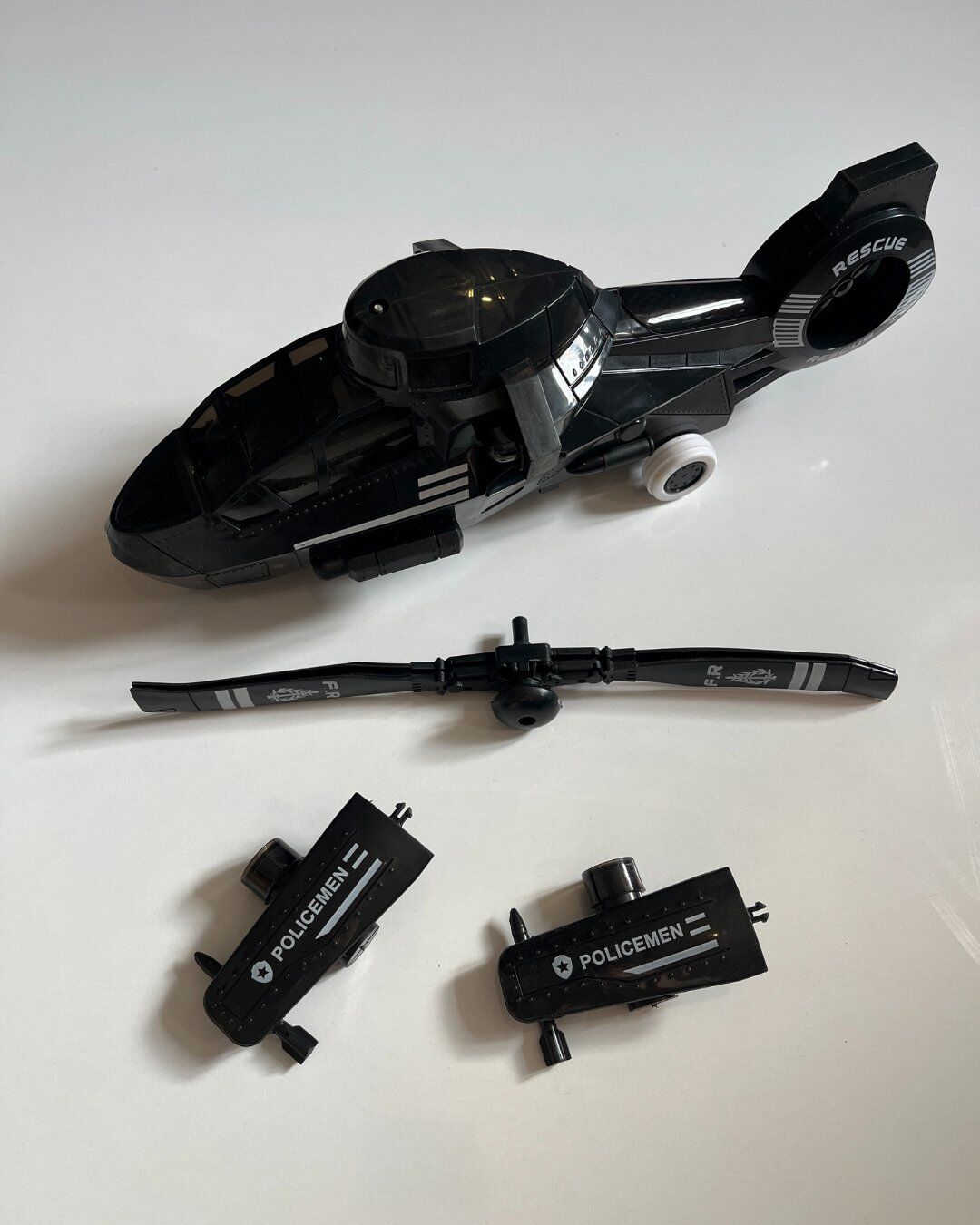 Sürtmeli Helikopter Işıklı Müzikli 32 Cm Siyah