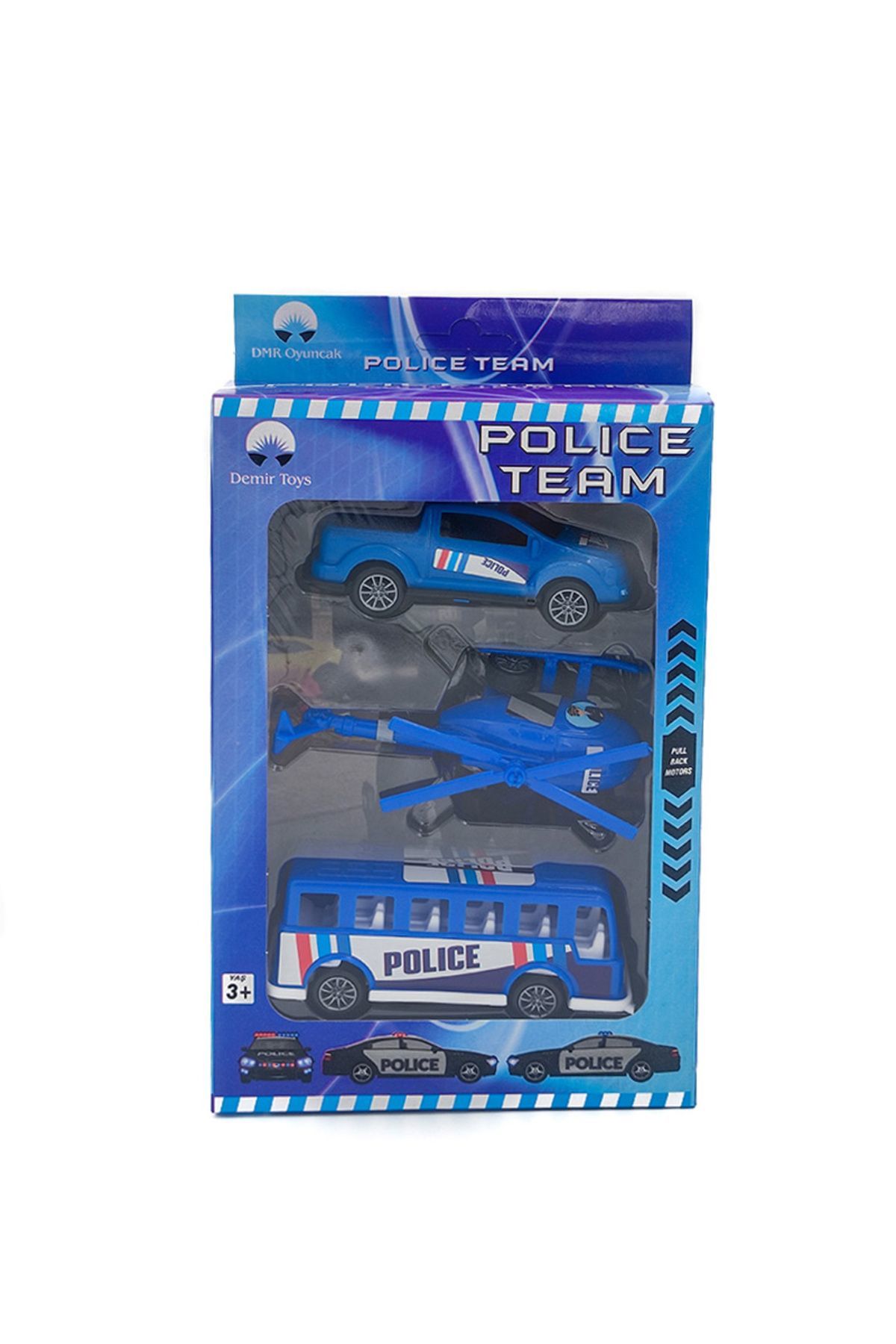 3 Lü Helikopter ve Araba Polis Seti