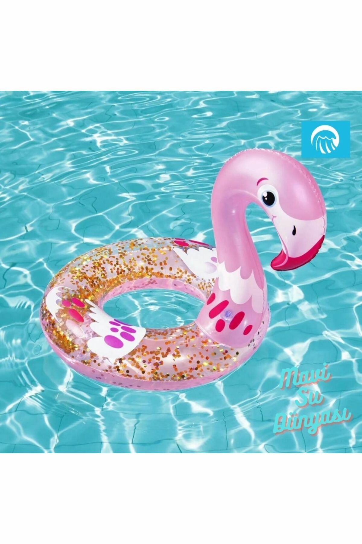 Çocuk Simit Flamingo Başlı Simli Pembe Simit
