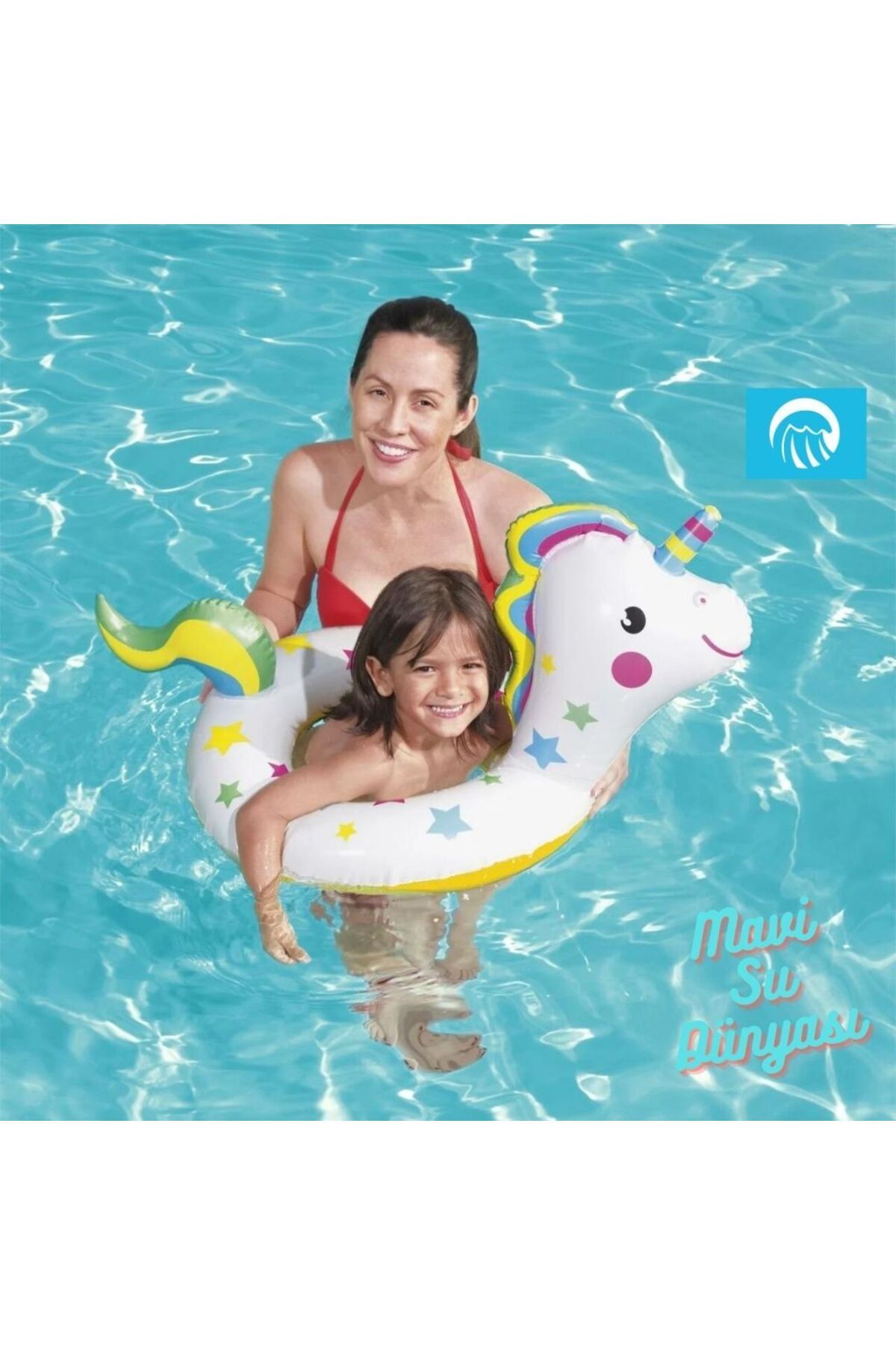 Çocuk Simit Unicorn Başlı Beyaz 80 Cm