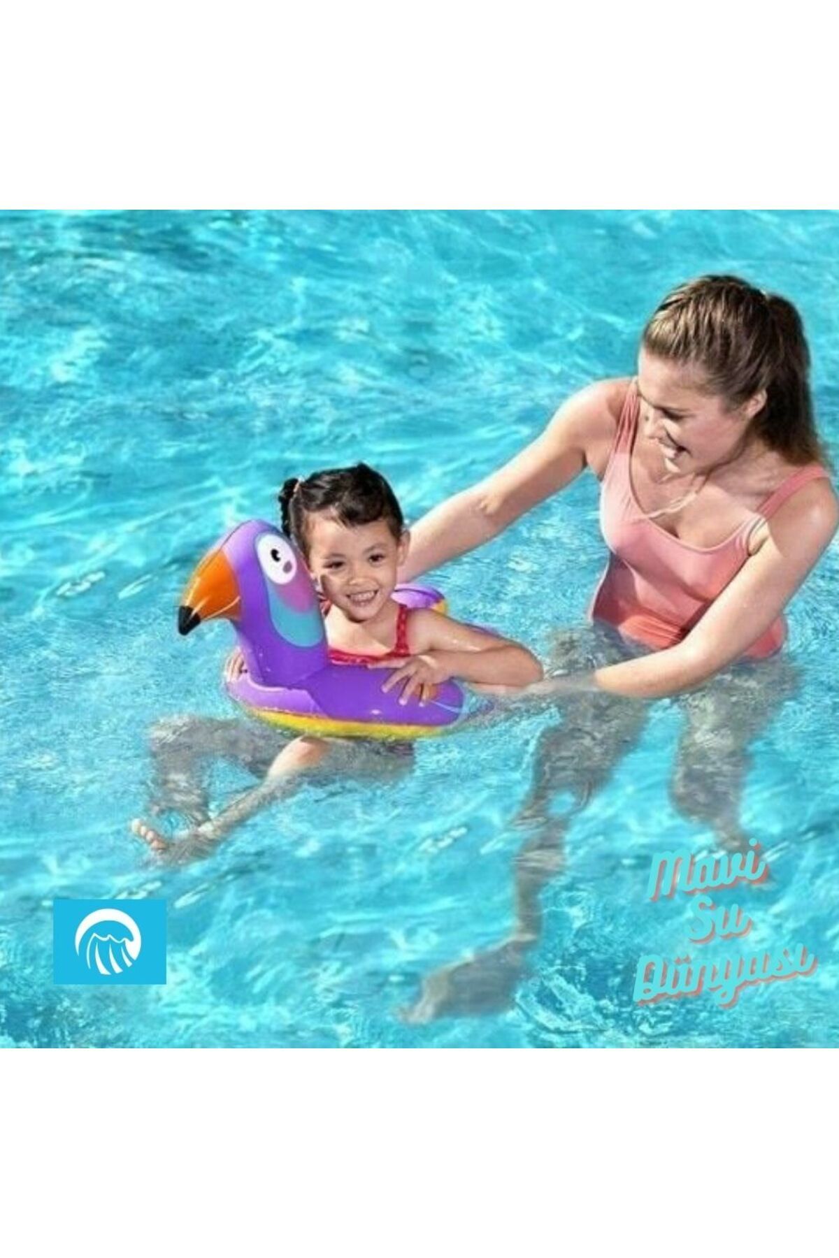 Çocuk Simit Mor Ördek Başlı 60 Cm x 53 Cm