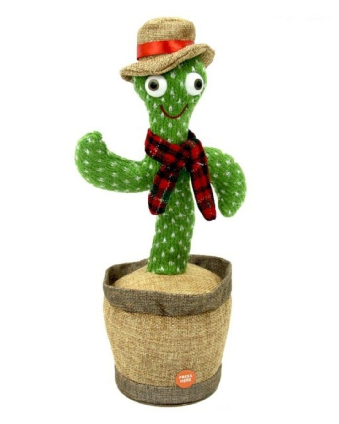 Şarjlı Kaktüs Şapkalı ve Atkılı Şık Kaktüs