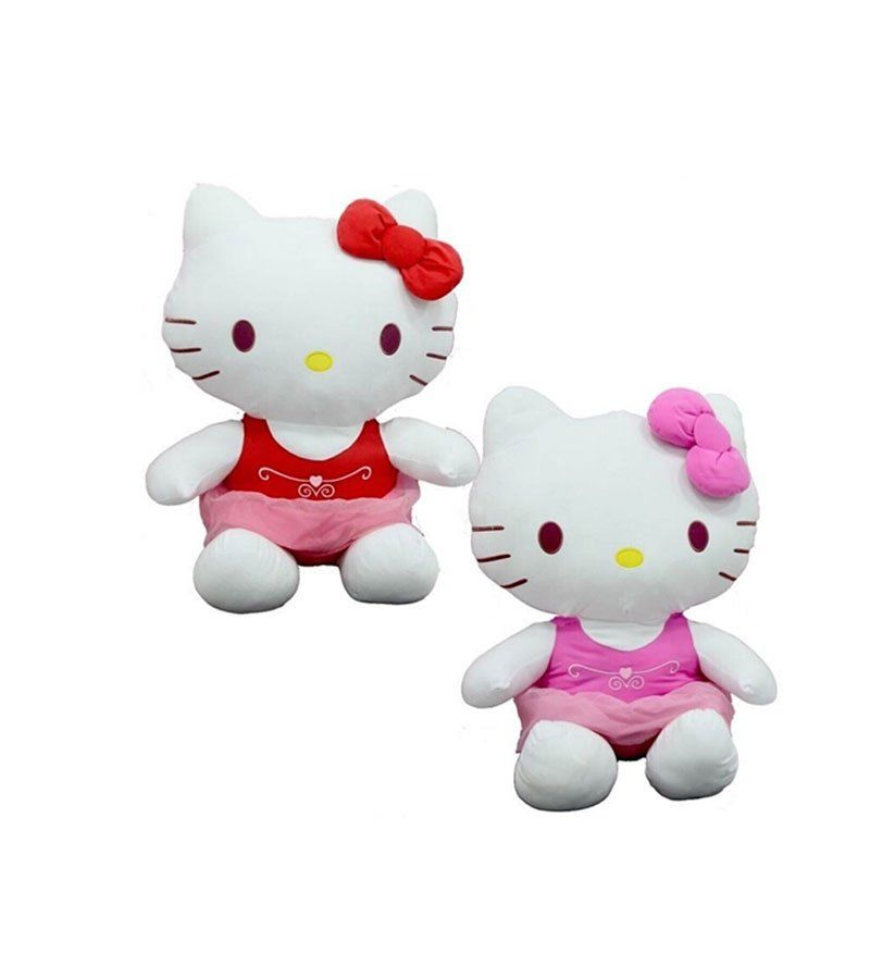 Peluş 36 Cm Hello Kitty Elbiseli Kurdeleli - Mavi Su Dünyası