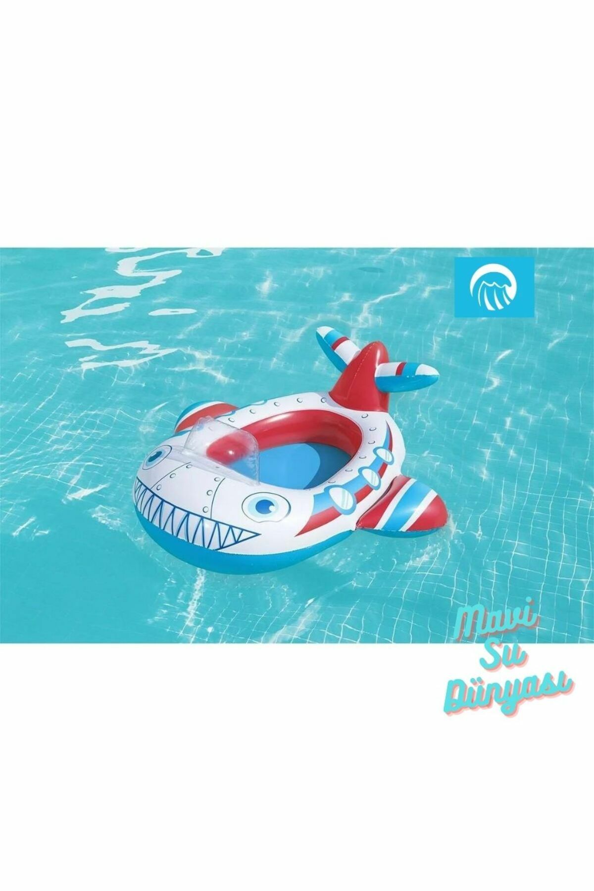 Çocuk Botu Sevimli Araçlar Balık Float Bot 92 Cm x 61 Cm BEYAZ
