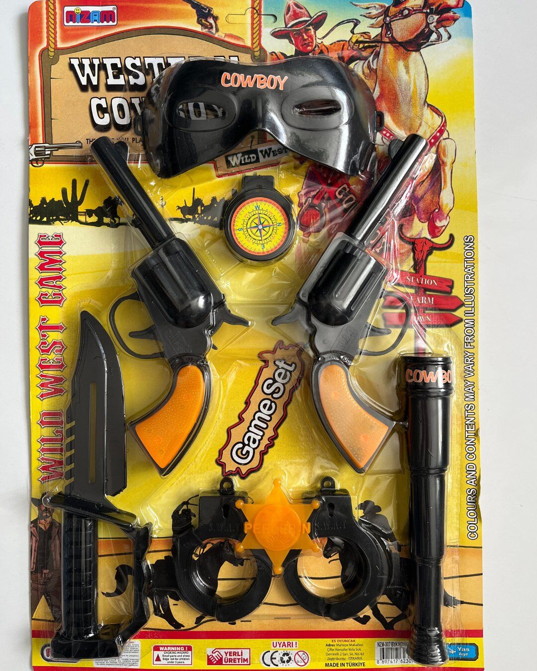 Büyük Kovboy Seti 7 Parçalık Set