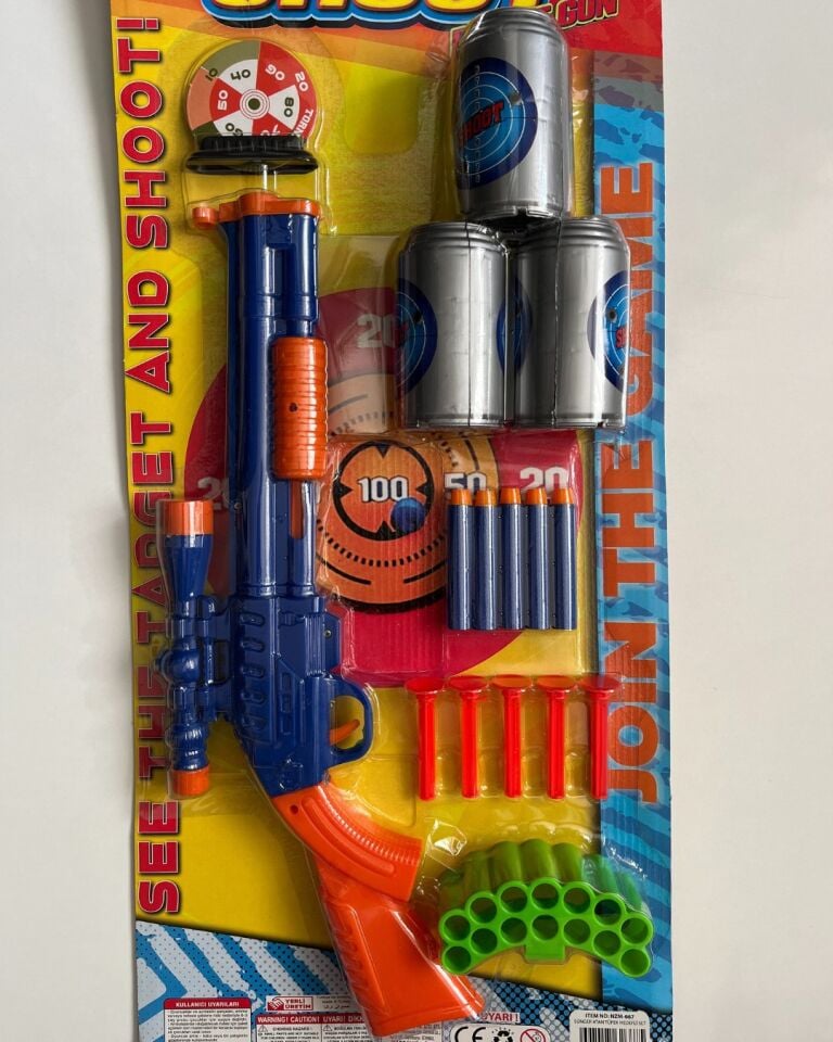 Sünger Atan Tüfek Hedefli Oyuncak Set