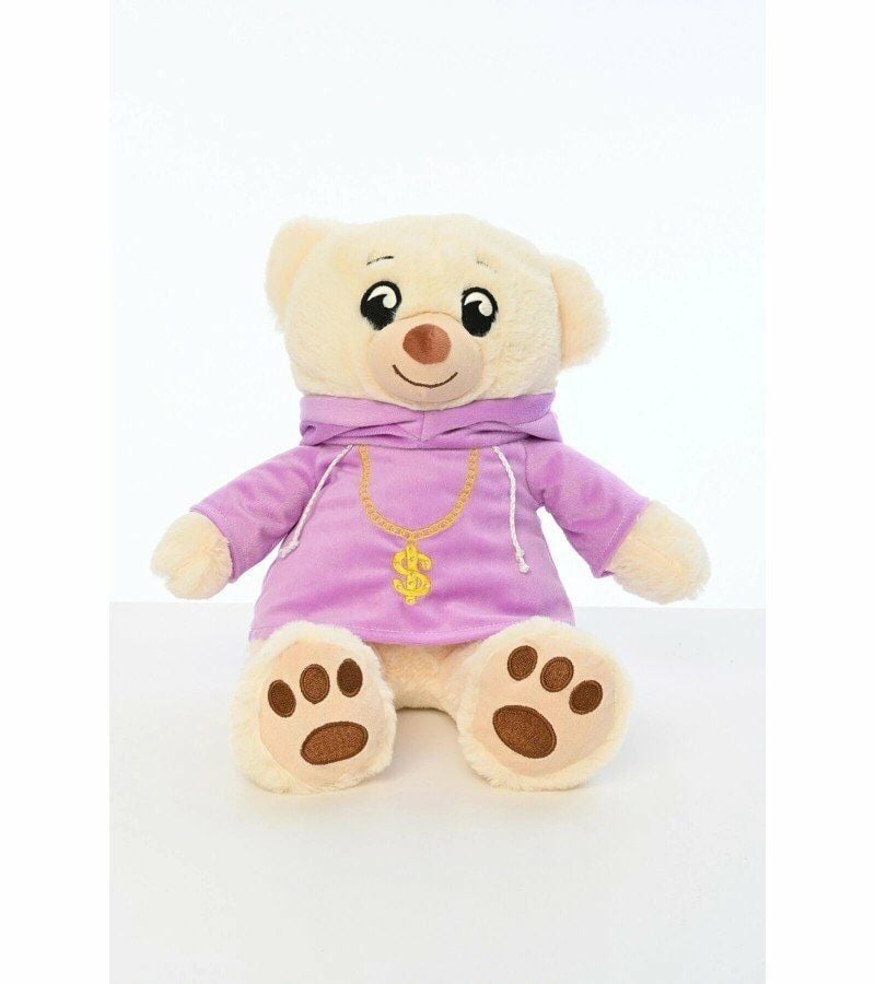 Peluş Swit Tişörtlü 40 Cm Ayıcık - Mavi Su Dünyası