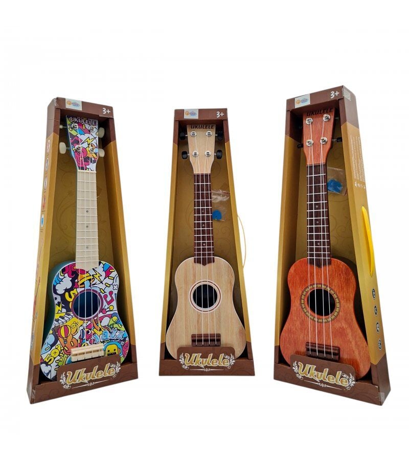 Kutulu Gerçek Gitar Ukulele Kahve