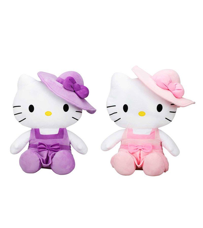 Peluş 50 Cm Hello Kitty Elbiseli Şapkalı - Mavi Su Dünyası