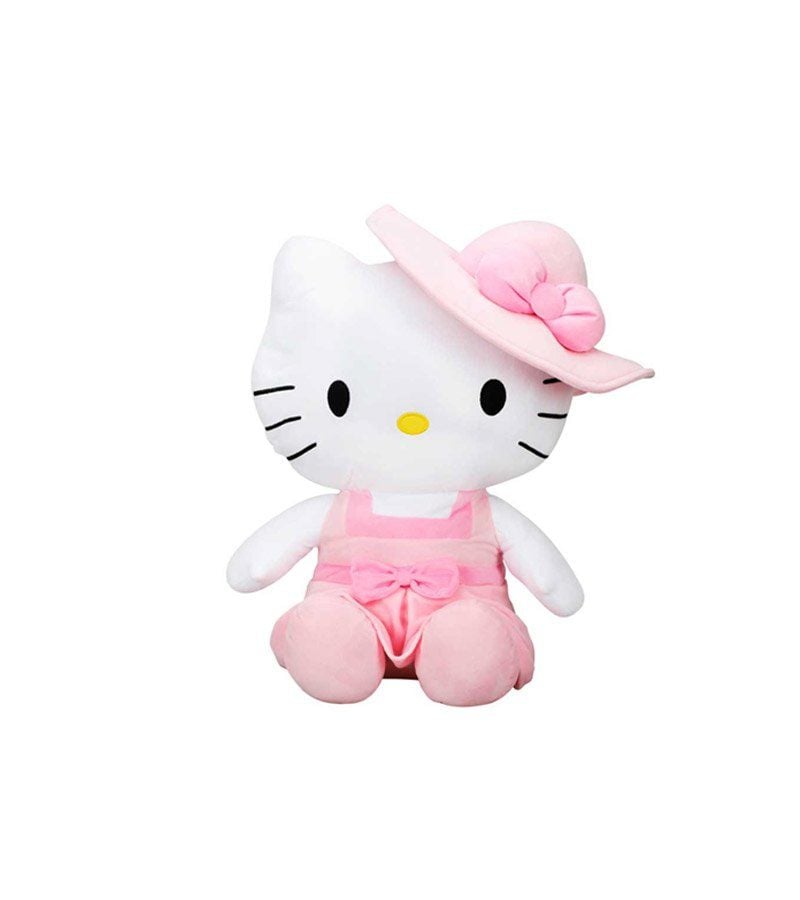 Peluş 50 Cm Hello Kitty Elbiseli Şapkalı - Mavi Su Dünyası Pembe