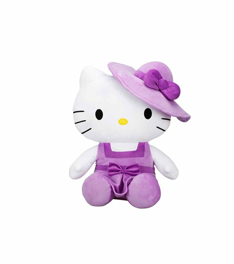 Peluş 50 Cm Hello Kitty Elbiseli Şapkalı - Mavi Su Dünyası Lila
