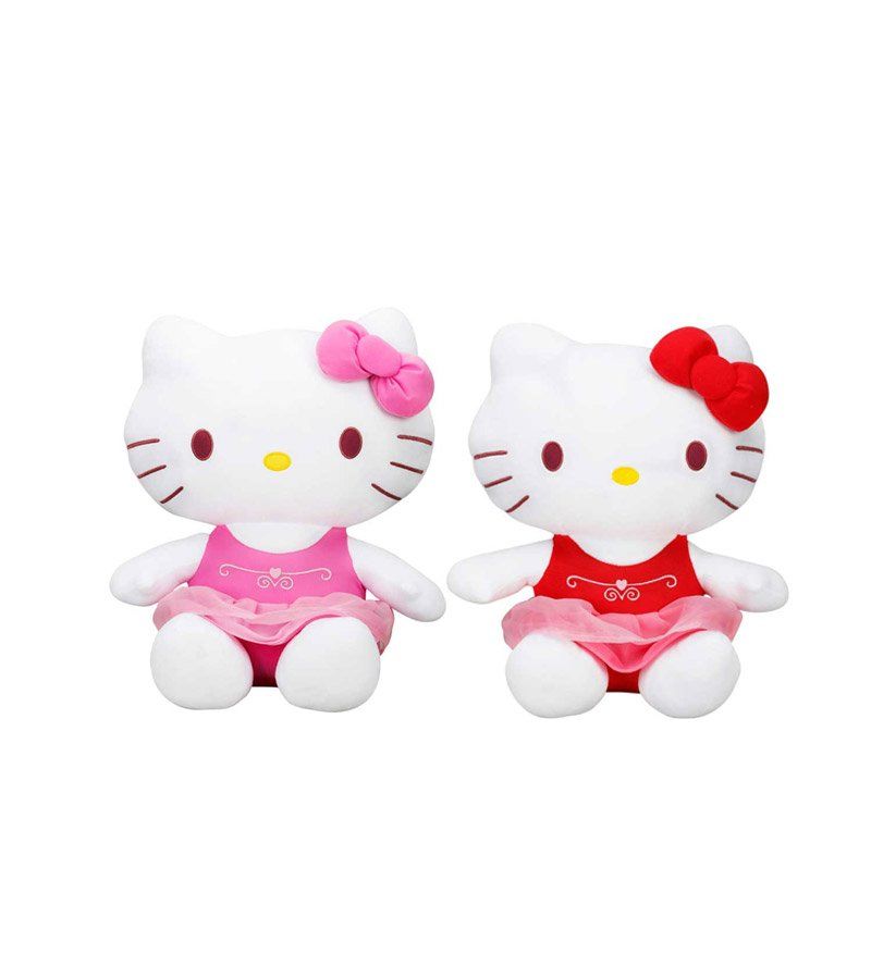 Peluş 50 Cm Hello Kitty Elbiseli Kurdeleli - Mavi Su Dünyası