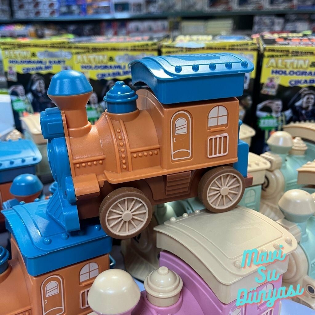 Bebek Treni Işıklı ve Müzikli Bas Gitsin Bebek Treni Turuncu