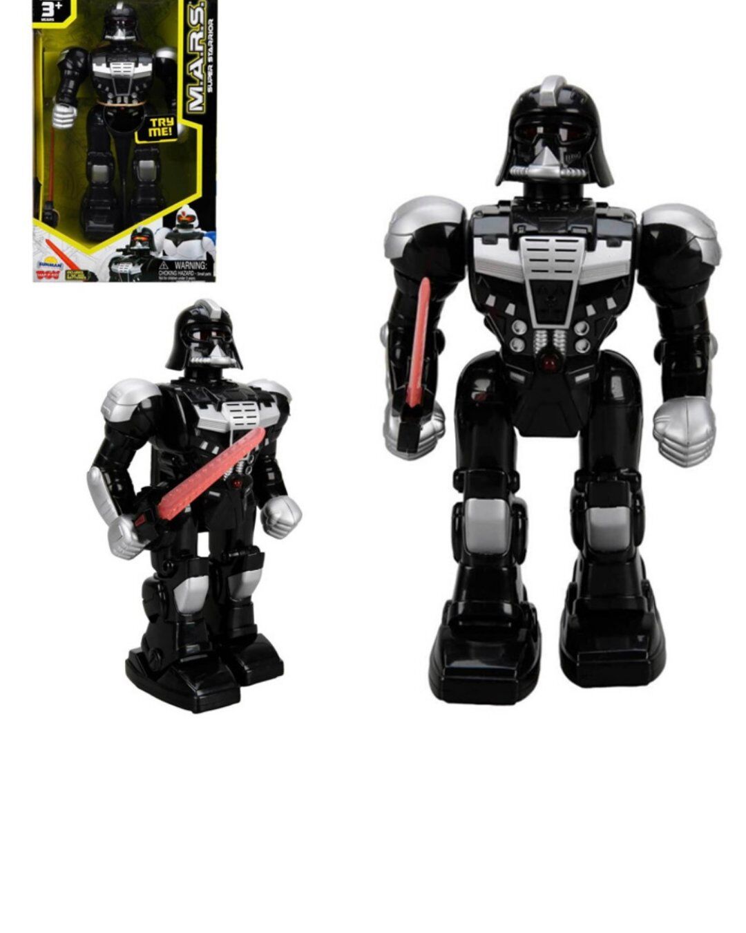 Süper Robot Mars Sesli ve Işıklı Siyah Renk 24 Cm