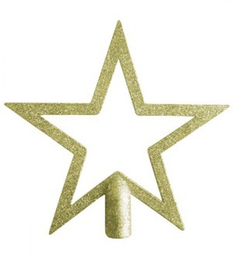 18 Cm Yılbaşı Ağacı Yıldız Çam Tepeliği - Mavi Su Dünyası Altın