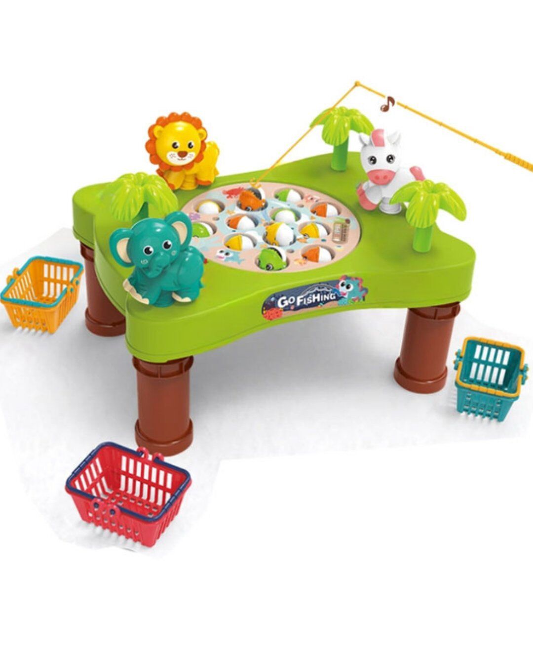 Hayvanat Bahçesi Balık Tutma Oyun Seti | 24 Parça Küçük Balık | Mıknatıslı Yakalama Fonksiyonu