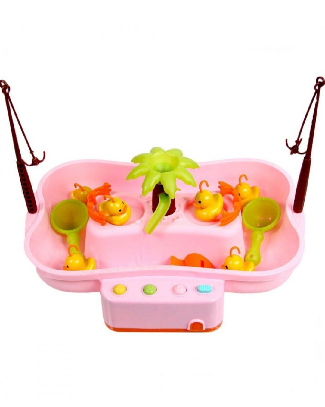 Oltalı Havuzlu Ördek Tutma Oyun Seti | Müzikli Işıklı | Pembe Renkli