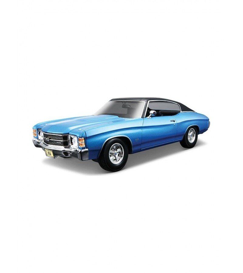 1971 Chevrolet Chevelle SS 454 Sport Coupe 1:18 Ölçekli Klasik Araba 30 Cm Mavi