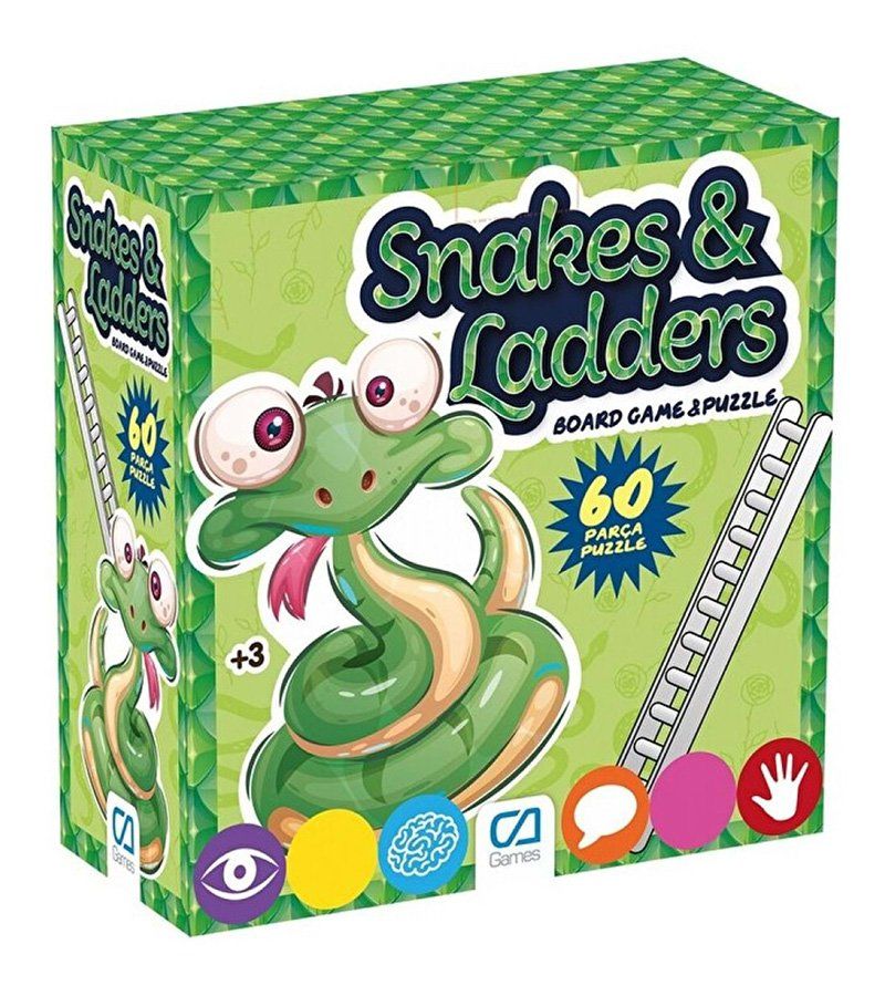 Snakes Ladders 60 Parçalı Puzzle - Mavi Su Dünyası