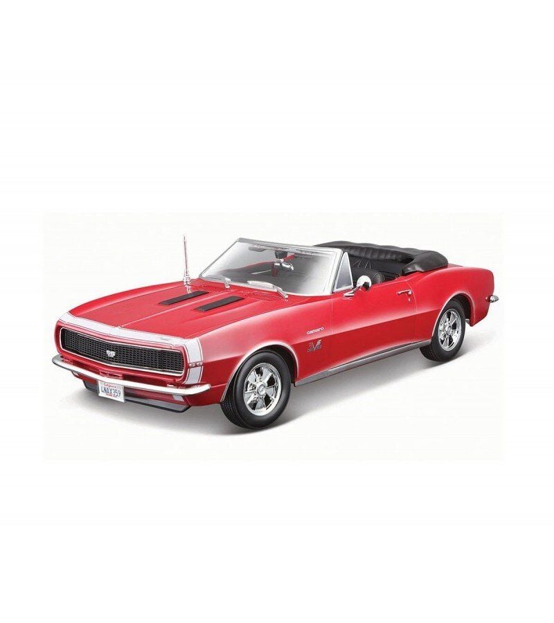 1967 Chevrolet Camaro SS 396 1:18 Ölçekli Klasik Araba Kırmızı Renkli 30 Cm