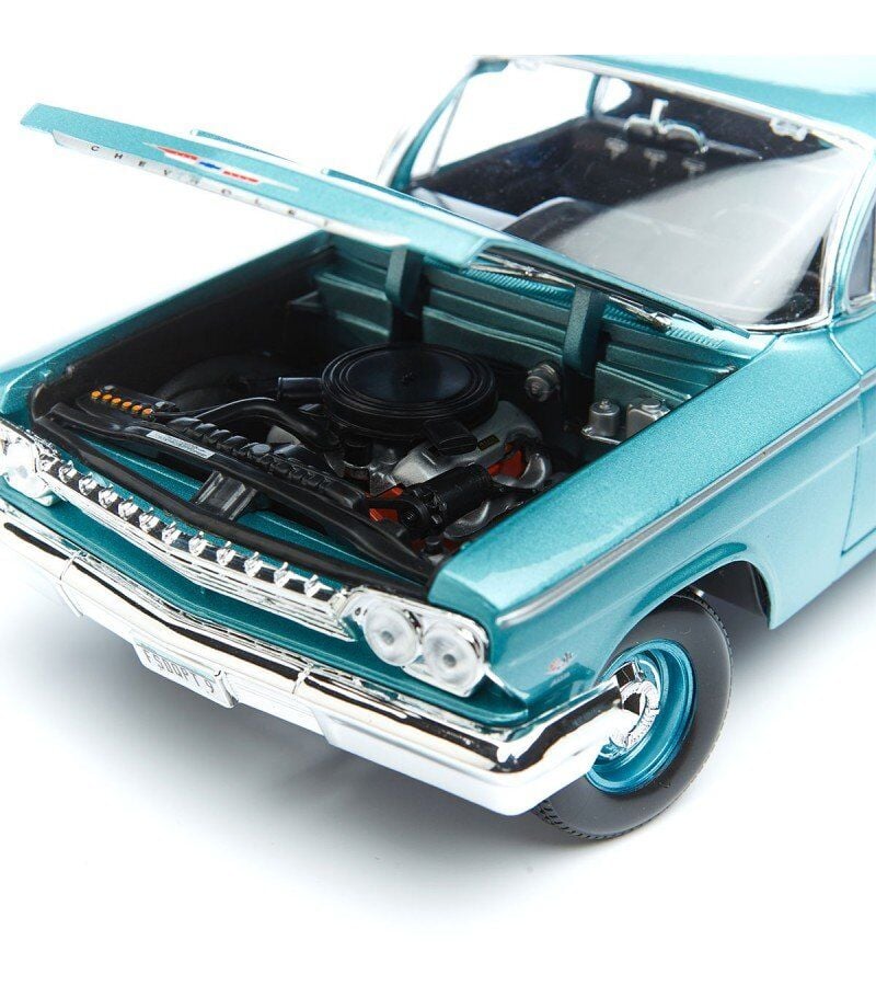 1962 Chevrolet Bel Air 1:18 Ölçekli Klasik Araba Turkuaz Renkli 30 Cm