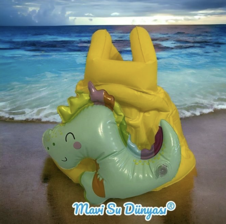 Çocuk Şişme Can Yeleği | Can Simidi | Kanatlı Can Yeleği | Deniz ve Havuz Can Simidi | Can Simit Sarı - L