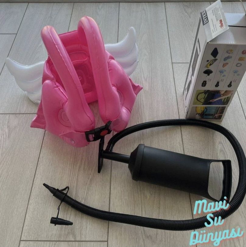 Pompa Dahil | Çocuk Şişme Can Yeleği | Can Simidi | Kanatlı Can Yeleği | Deniz ve Havuz Can Simidi | Can Simit Pembe - L